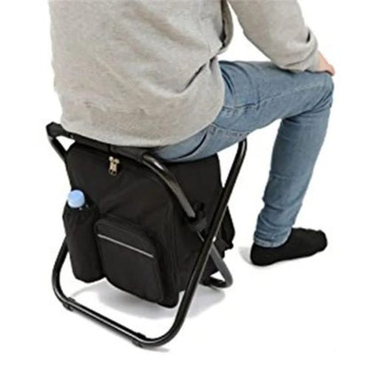 Tabouret Pliable Sac à Dos Glacière - Idéal pour les Activités de Plein Air