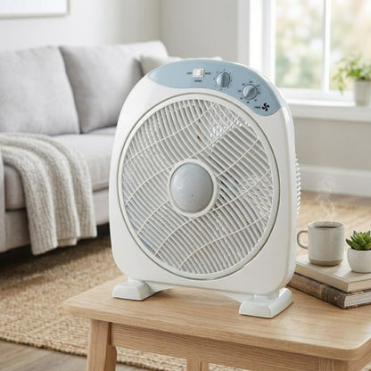 Ventilateur Portable 12 Pouces – Silencieux, Éco Énergie, 3 Niveaux de Vitesse, Refroidissement Efficace