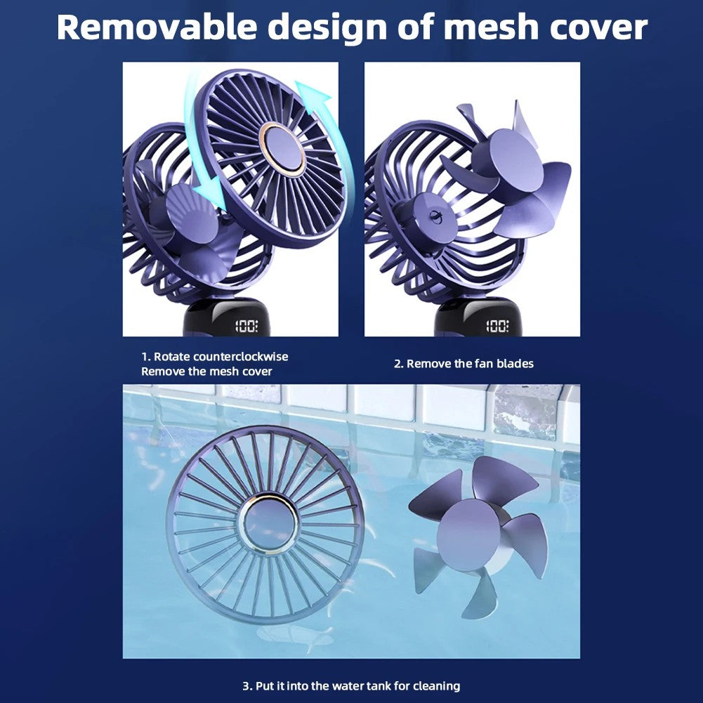 ❄️ Mini Ventilateur Portable LED – Votre allié contre la chaleur cet été !