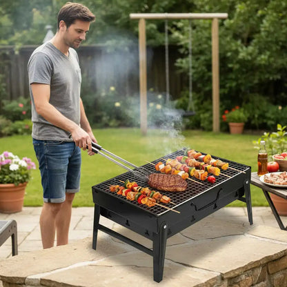 Barbecue Portable Rectangulaire à Charbon