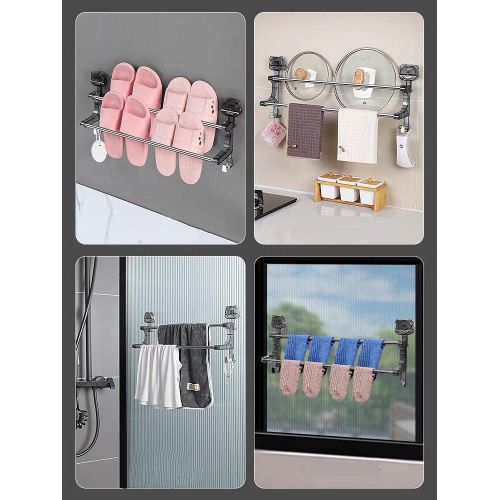 Porte-serviettes mural à ventouse – Pratique, élégant et sans perçage