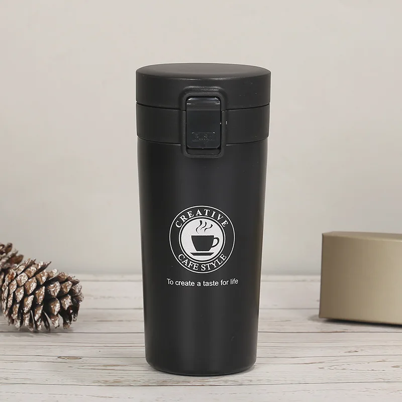 Mug Isotherme 380 ml Étanche en Acier Inoxydable – Thermos Portable pour Café, Thé et Voyages