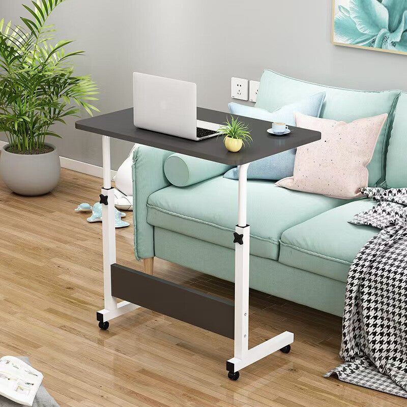 Table d’ordinateur mobile et réglable – Bureau multifonction sur roulettes pour lit, canapé ou bureau