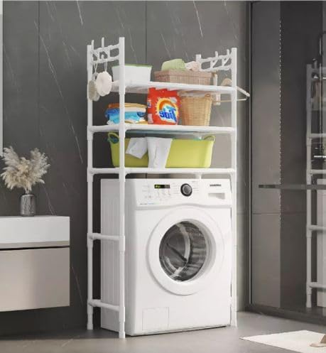 Étagère de Rangement au-dessus de la Machine à Laver – Organisation Gain de Place pour Buanderie et Salle de Bain