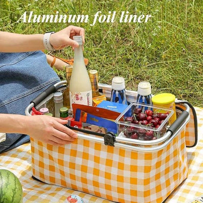 Panier de Pique-Nique Isotherme Pliable – Votre allié indispensable pour l’été