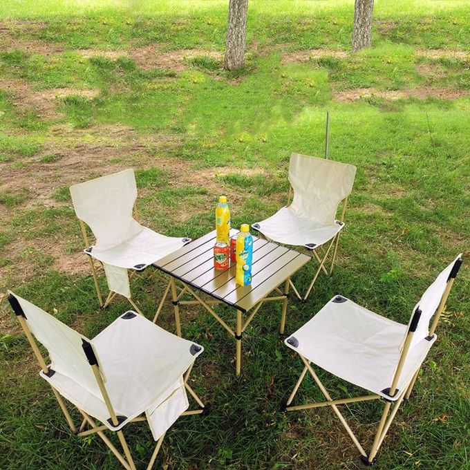 Ensemble Table Compacte & 4 Chaises Pliantes – Parfait pour vos Sorties d’Été !
