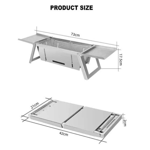 Barbecue Inox Ultra-Mince – Camping, Jardin & Voyage