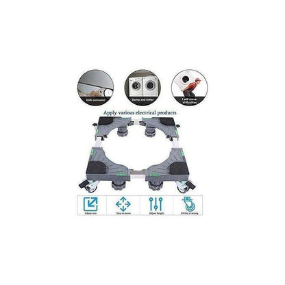 Support Réglable Machine à Laver Anti-Vibration avec Roues – Charge 500 kg