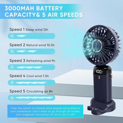❄️ Mini Ventilateur Portable LED – Votre allié contre la chaleur cet été !