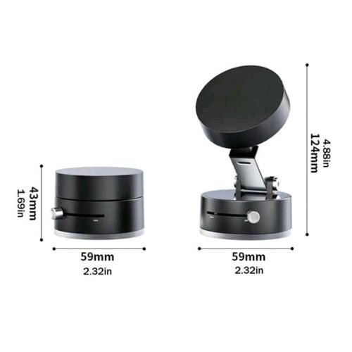 Support de Téléphone Magnétique Rotatif 360° pour Voiture avec Ventouse Puissante - Compatible avec Tous les Smartphones