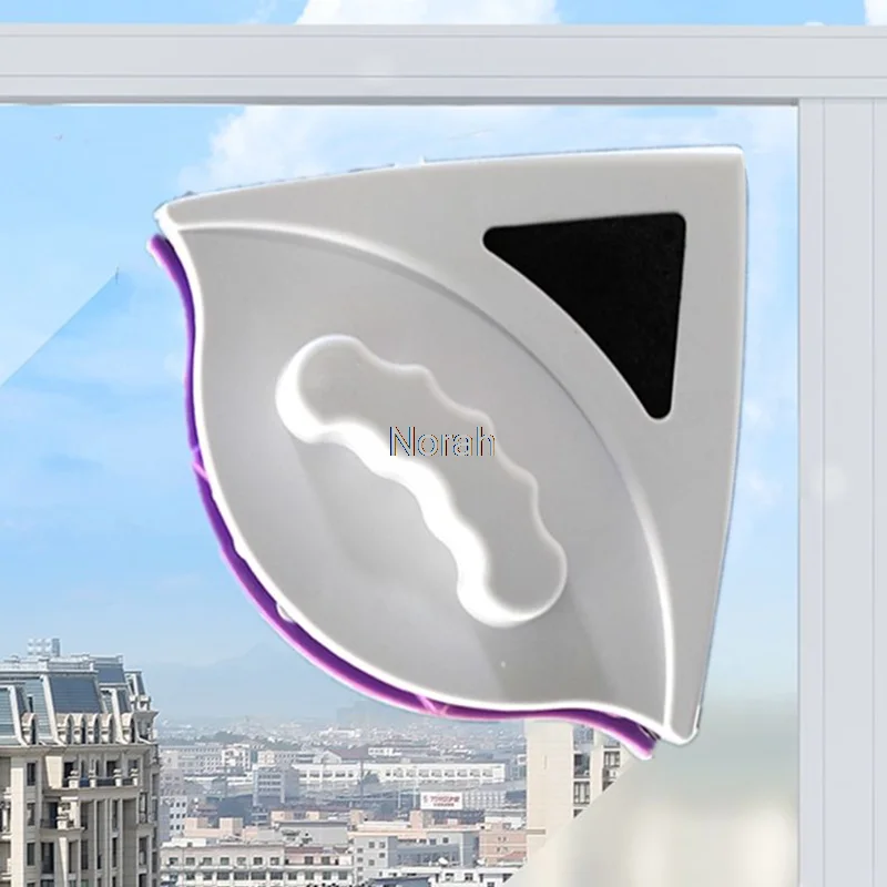 Nettoyeur Magnétique Triangulaire pour Vitres – Double Face, Pratique et Sécurisé