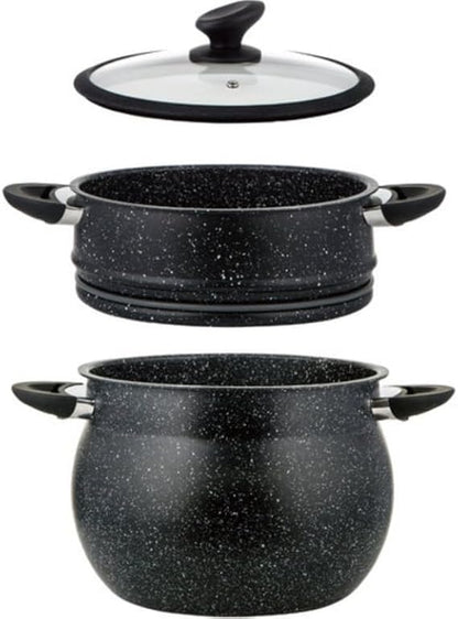 Couscoussier Granit Premium – Couscous Parfait Sans Coller (4L–10L)