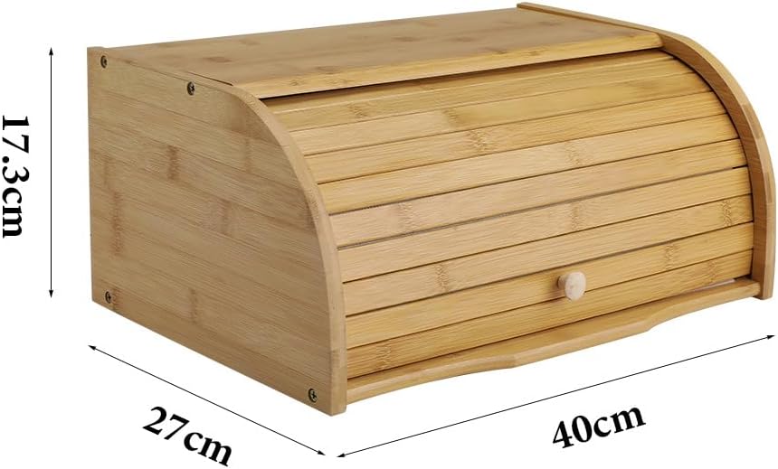 Boîte à pain en bois avec couvercle coulissant – Design élégant et pratique