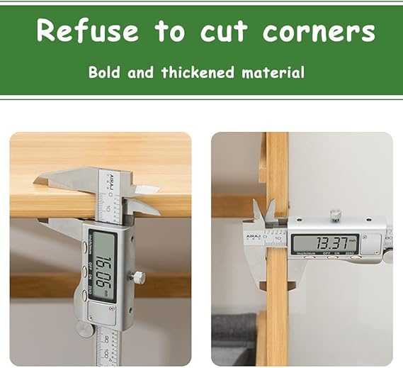 Étagère en Bambou Randy Travis avec Sacs de Rangement – Organisation Élégante pour la Maison