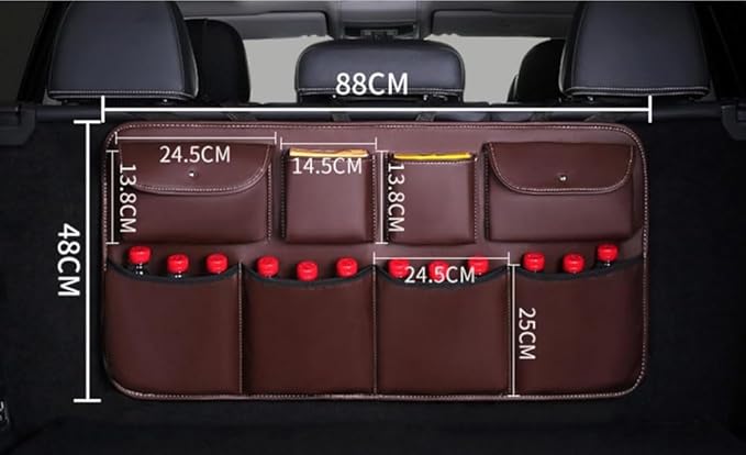 Organiseur de Coffre de Voiture en Cuir – Rangement Pratique et Élégant