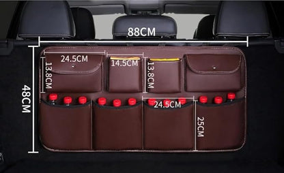 Organiseur de Coffre de Voiture en Cuir – Rangement Pratique et Élégant