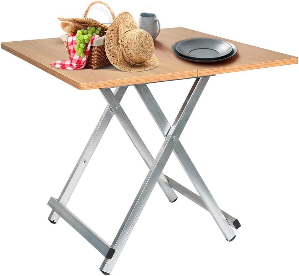 Table Pliante Multifonctionnelle en Bois – Compacte, Pratique et Élégante