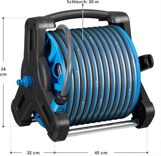 Dévidoir Tuyau d’Arrosage 20M Portable avec Pistolet 10 Modes – Enrouleur Facile & Ultra Résistant
