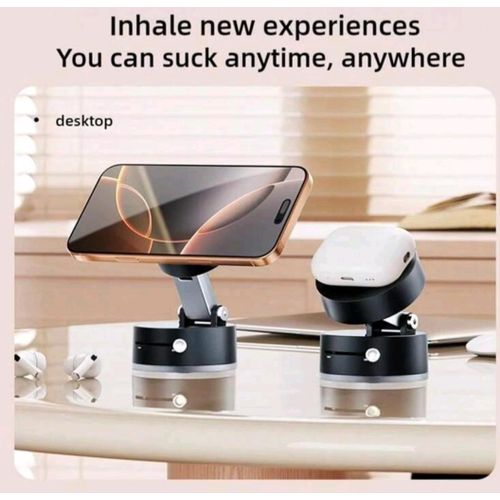 Support de Téléphone Magnétique Rotatif 360° pour Voiture avec Ventouse Puissante - Compatible avec Tous les Smartphones