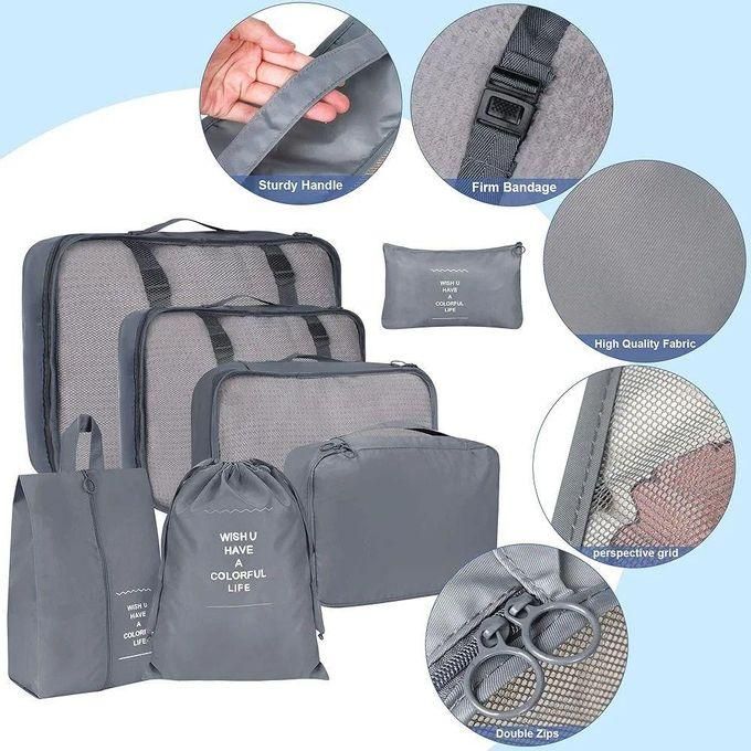 Set Organisateur de Valise 7 Pièces – Sacs de Rangement Voyage Pratiques et Élégants