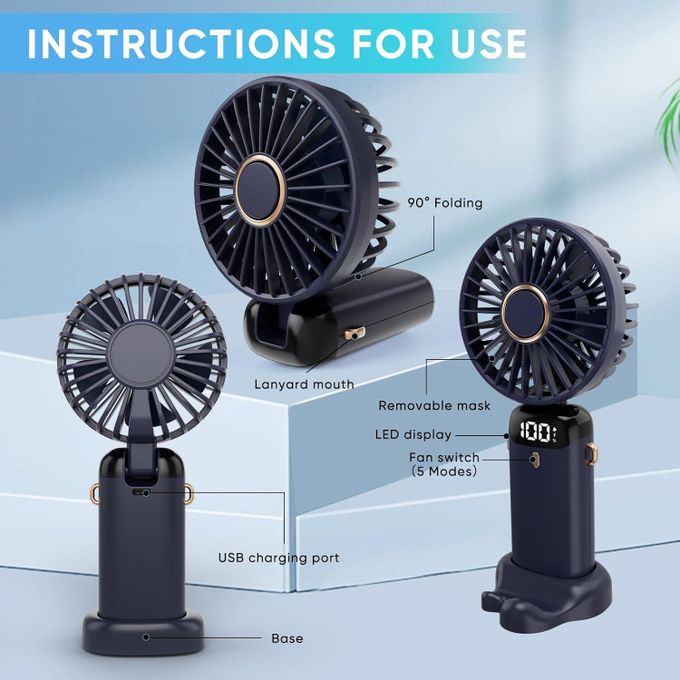 ❄️ Mini Ventilateur Portable LED – Votre allié contre la chaleur cet été !