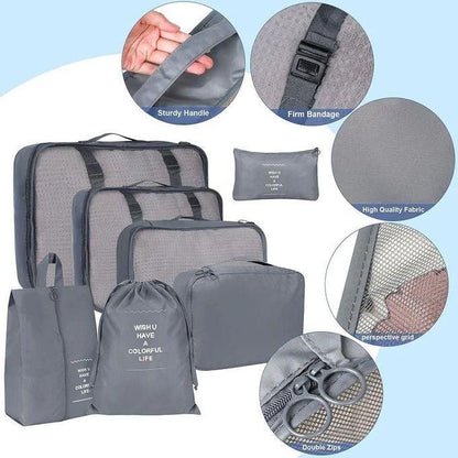 Set Organisateur de Valise 7 Pièces – Sacs de Rangement Voyage Pratiques et Élégants