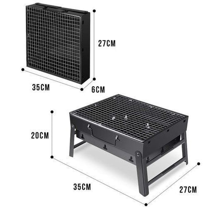 Barbecue Portable Rectangulaire à Charbon