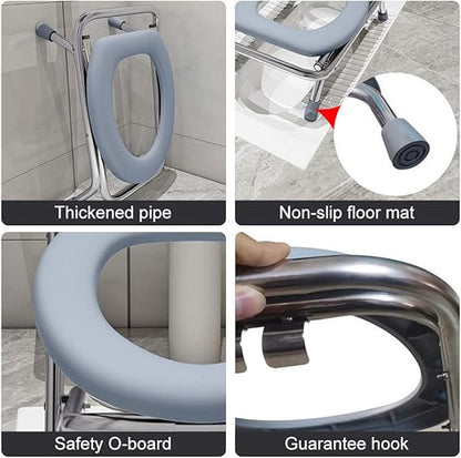 Chaise de Toilette Portable Pliable – Confort &amp; Dignité au Quotidien