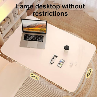 Table d’Ordinateur Mobile 3 Niveaux – Bureau Compact avec Roulettes pour Lit & Canapé