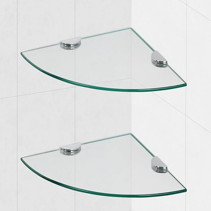 Étagère Murale Double en Verre