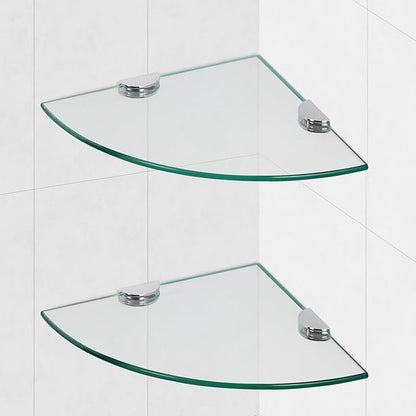 Étagère Murale Double en Verre