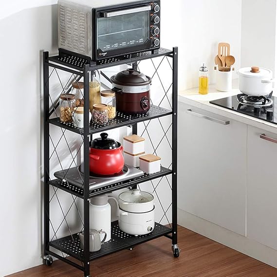 Étagère de Rangement Pliable pour Bureau et Cuisine – Solution de Stockage Pratique et Élégante
