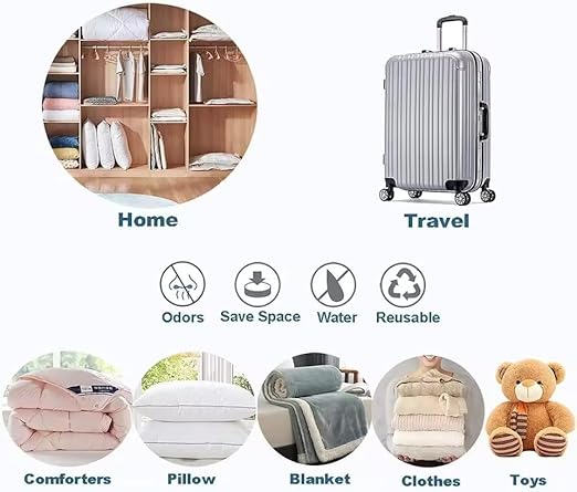 Sacs de Rangement Sous Vide – Lot de 5 (Voyage & Maison)