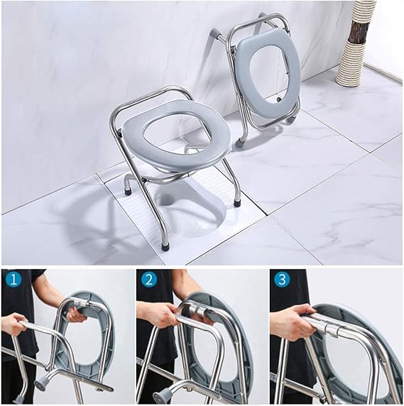 Chaise de Toilette Portable Pliable – Confort &amp; Dignité au Quotidien