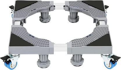 Support Réglable Machine à Laver Anti-Vibration avec Roues – Charge 500 kg