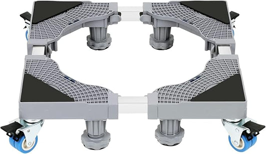 Support Réglable Machine à Laver Anti-Vibration avec Roues – Charge 500 kg