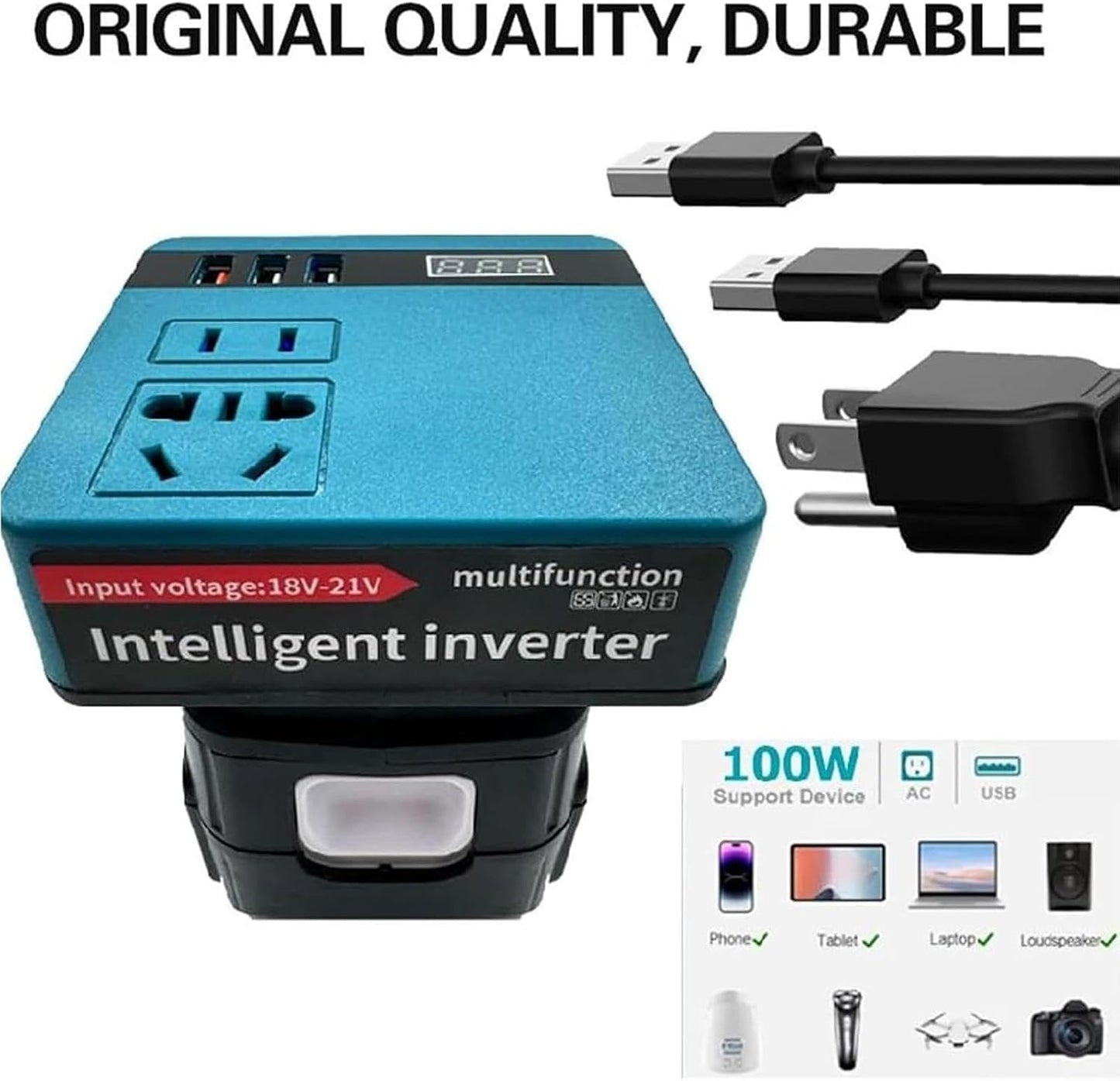 ⚡ Convertisseur Batterie 18V/21V vers 220V – L’énergie partout avec vous !