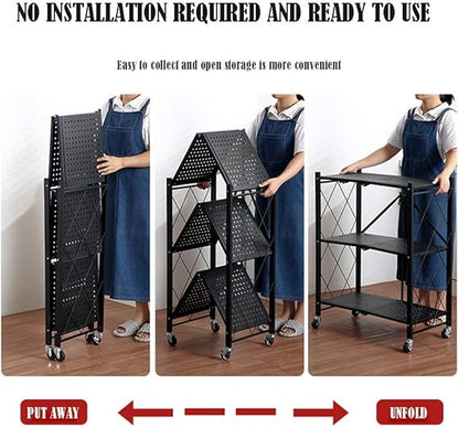 Étagère de Rangement Pliable pour Bureau et Cuisine – Solution de Stockage Pratique et Élégante