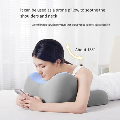 Oreiller Ergonomique pour Couples – Coussin Câlin à Mémoire de Forme, Soulagement Lombaire et Confort Total (Anthracite)