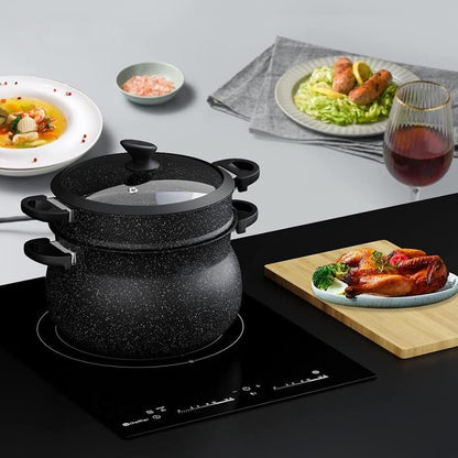 Couscoussier Granit Premium – Couscous Parfait Sans Coller (4L–10L)