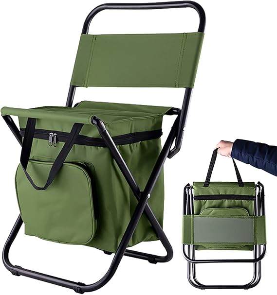Chaise de Camping Pliable avec Sac Isotherme Intégré – Portable, Légère et Ultra Résistante