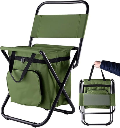 Chaise de Camping Pliable avec Sac Isotherme Intégré – Portable, Légère et Ultra Résistante