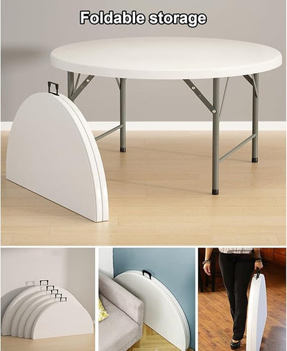 ✨ Table Ronde Pliante – La solution idéale pour gagner de l’espace et profiter en famille ✨
