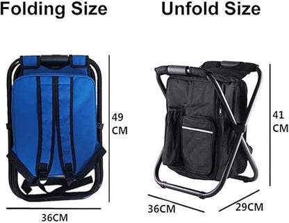 Tabouret Pliable Sac à Dos Glacière - Idéal pour les Activités de Plein Air