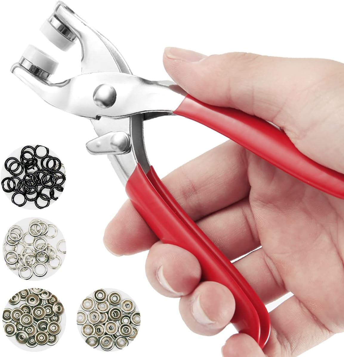 Kit de 100 fixations à pression en métal cuivré avec pince incluse