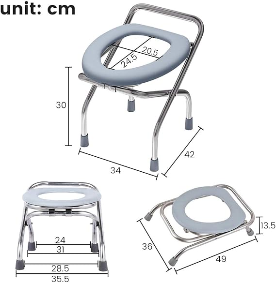 Chaise de Toilette Portable Pliable – Confort &amp; Dignité au Quotidien