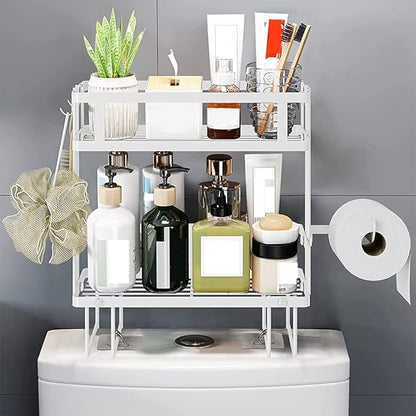 Étagère de Rangement Pratique pour Salle de Bain – Solution Gain de Place au-dessus des Toilettes