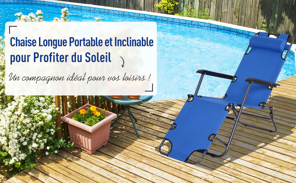Chaise longue pliable – Le confort partout