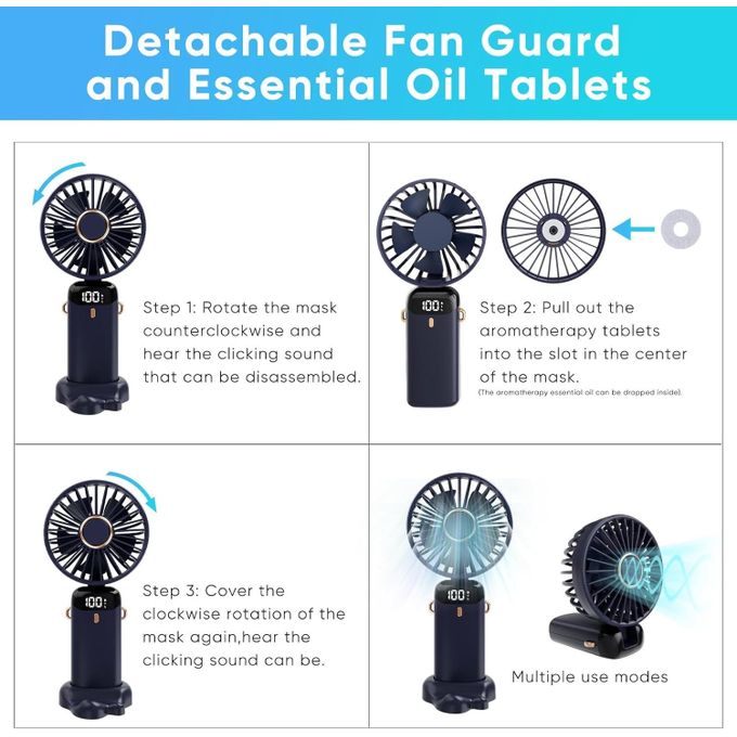 ❄️ Mini Ventilateur Portable LED – Votre allié contre la chaleur cet été !