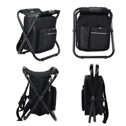 Tabouret Pliable Sac à Dos Glacière - Idéal pour les Activités de Plein Air